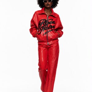 Ensemble Cuir Rouge Extreme Densité FWM